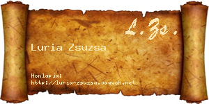 Luria Zsuzsa névjegykártya